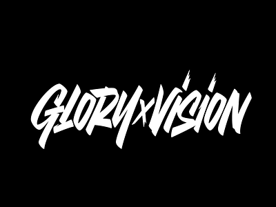 GLORYxVISION calligraphy font lettering logo logotype typography vector