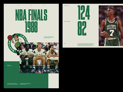 TypoMonday Week N° 19 - 01 boston celtics editorial interaction interface layout minimalistic sports typography ui webdesign