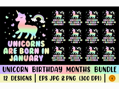 Unicorn Birthday Design Bundle birthday bundle colorful unicorn design graphic design graphic tees merch design rainbow t shirt designer tshirt design typography tshirt design unicorn unicorn birthday card unicorn birthday png unicorn birthday shirt design unicorn birthday svg unicorn design unicorn rainbow unicorn sublimation unicorn svg