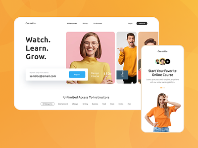 Go-skills - An Online Learning Platform app design ui ux webdesign