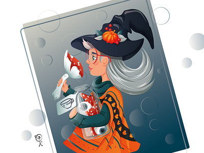 Witch 2d brand character character character design digital art illustration vector art