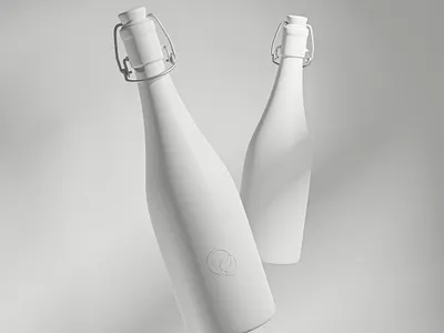 Wine bottles 3d blender3d bottle concept geometry object