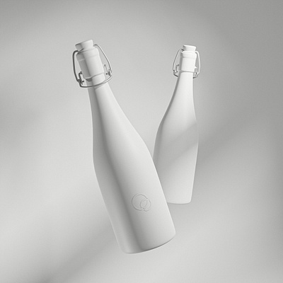 Wine bottles 3d blender3d bottle concept geometry object