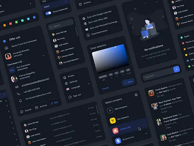 UI Components app applicants ats candidate candidates clean components dark dark mode design design system hr recuritment saas ui ui components ui design ux ux design web