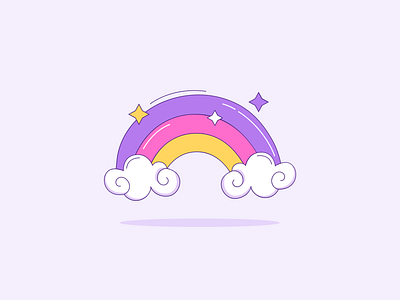 Magical Rainbow 💜 🌟 ✨ artwork colorful colors drawings dreams illustration illustration art love magic rainbow stars unicorn vector