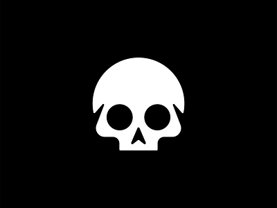 Geometric Skull Logo branding corpse death design emblem horror icon identity illustration logo mark minimalist negative space rock simple skeleton skull symbol tattoo vector