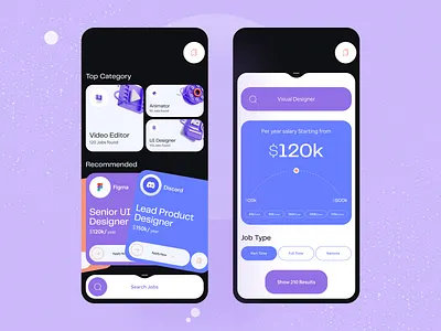 Job Finder Platform App Design 3d app app design app interface app ui design design dribbble interface job job finder job search job seeker minimal mobile app mobile ui popular shot saidul islam ui design uiux visual design