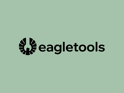 Eagletools bird brand branding design eagle elegant graphic design illustration logo logo design logotype mark minimalism minimalistic modern negative space negativespace sign tool wrench