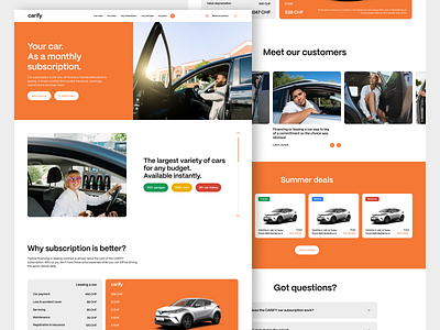 Carify Website Redesign app car dealer ecommerce marketplace ui design uidesign ux design