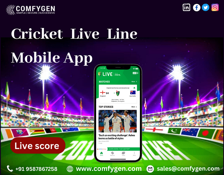 Cricket Live Line Api Service By Comfygen Com On Dribbble
