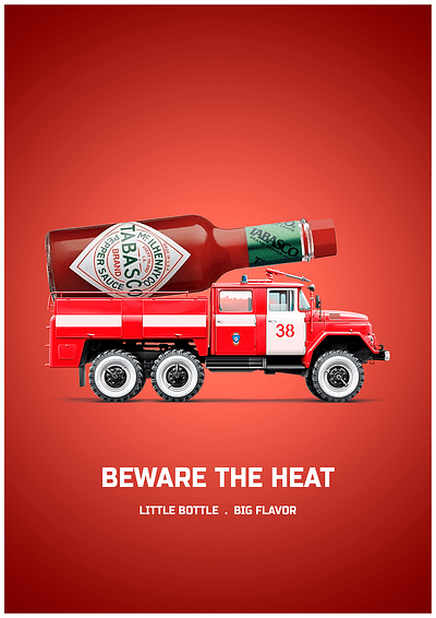 Creating an advertising poster for Tabasco hot sauce branding design graphic design illustration typography