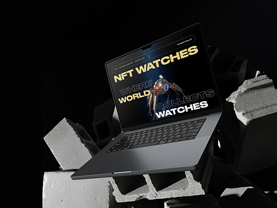 NFT Watches - Landing Page design figma graphic design landing page logo nft ui ux web design