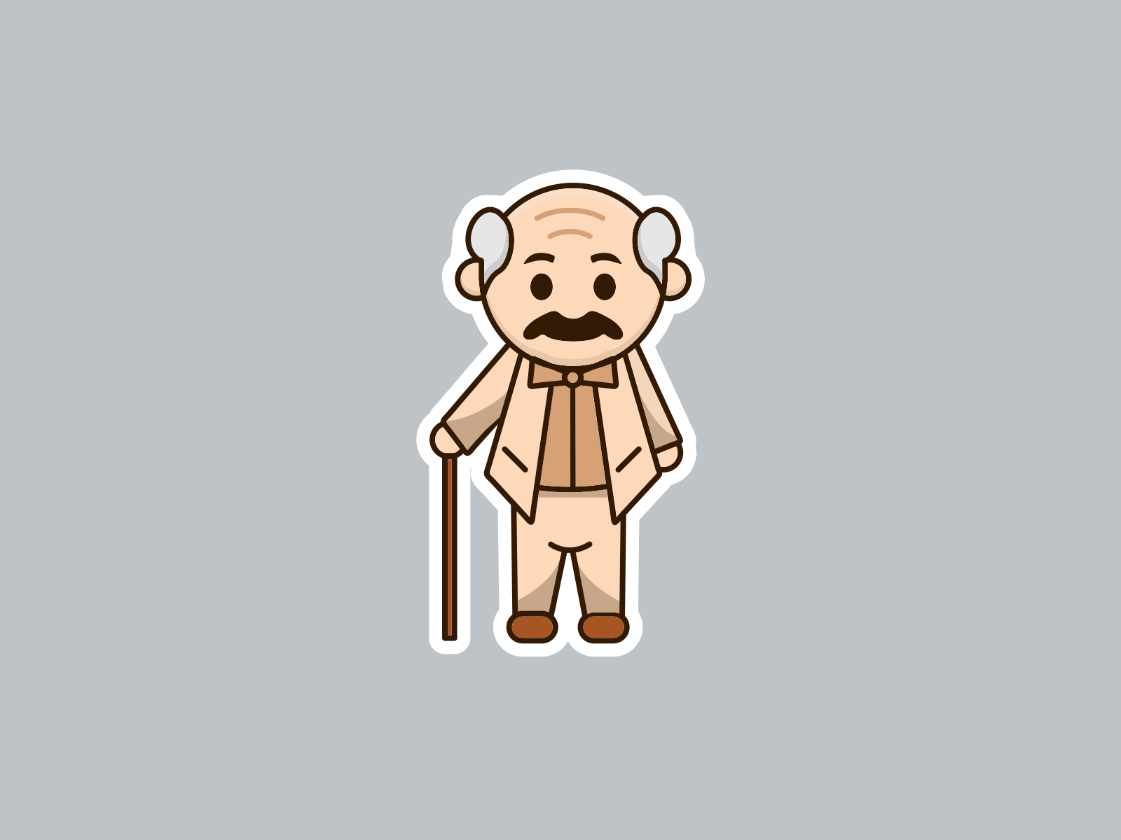 Cute Grandpa Illustration by Sketch Graphic on Dribbble