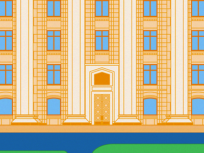 Kazakh-British Technical University almaty graphic design illustration retro vector