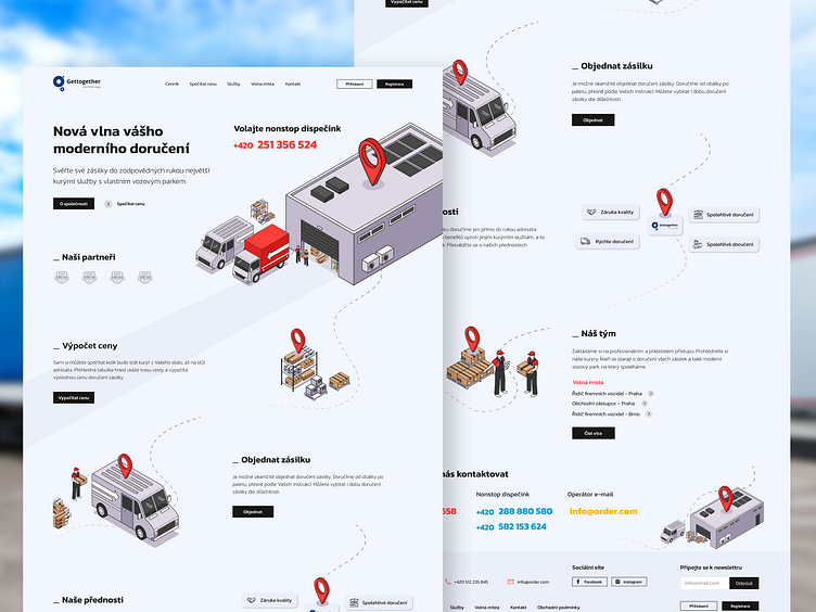 Delivery company website by Julius Petrik on Dribbble Delivery company website by Julius Petrik on Dribbble