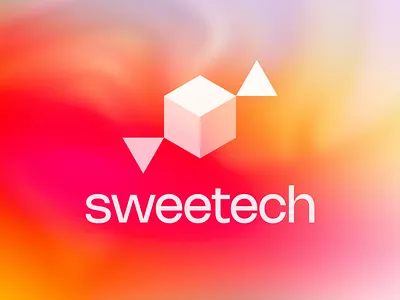 Sweetech - Logo Design block blockchain brand identity brand identity design branding candy crypto data geoemtric geometric logo logotype mark nft sugar sweet sweets tech technology visual identity