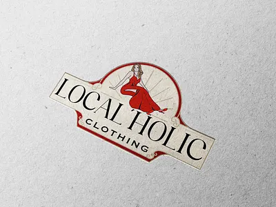 Vintage Style Logo Design for clothing brand LOCAL HOLIC branding design emblem graphic design illustration logo vintage logo