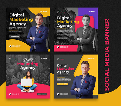 Digital Maeketing Social Media Banner advertising business post design social poster web banner