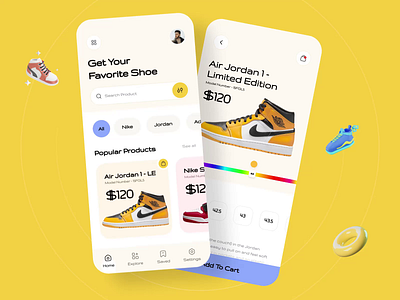 Shoe Store App UI Animation animation app app animation app design app ui ecommerce nike store shoe store ui ux