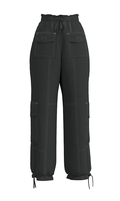 Ladies Cargo Pant 3d graphic design illustration