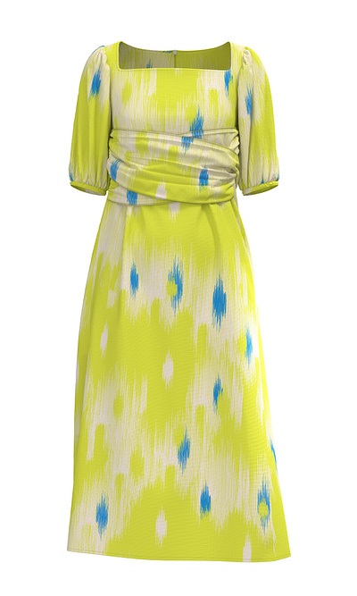 Nylon Mesh Dress 3d branding graphic design