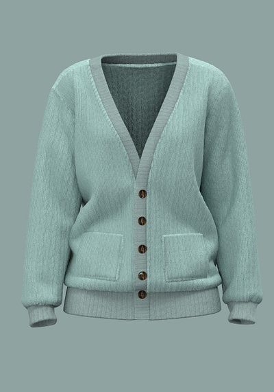 Ladies 3D cardigan 3d graphic design illustration