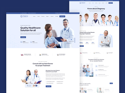 Diagonsy - Doctor Website Template business care services clinics cms dentist doctor ecommerce health helpline services hospital medical medical camps professional website seo friendly small business therapy veterinary webflow medical website webflow template