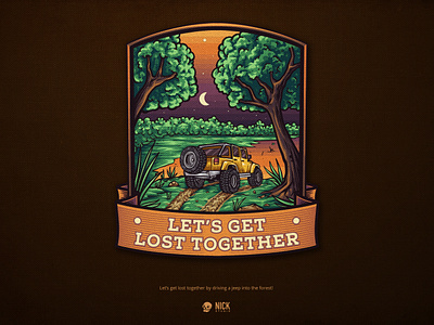 Let’s get lost together brand identity branding design design studio graphic design hand drawing hand drawn illustration illustrator logo logo design vintage vintage logo