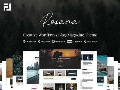 Rosana WordPress Theme author blog blogger design envato fashion flatlayers interior magazine minimal news photography theme themeforest travel typography ui ux wordpress writer