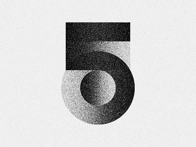 36 Days of Type / 5 36days 5 36daysoftype 36dot 5 design gradient grain graphic design illustrator letter noise number type typography