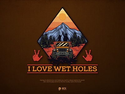 I Love Wet Holes brand identity branding design design studio graphic design hand drawing hand drawn illustration illustrator logo logo design vintage vintage logo