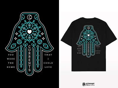 Hamsa Hand band band merch crescent crescent moon eye hamsa hamsa hand hand of hamsa line art love merch merch design merchandise metal metalcore monoline street wear tshirt design