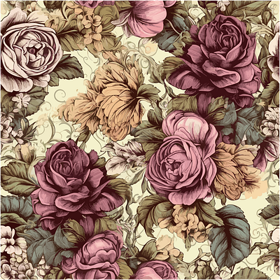 Rose Patterns, Baroque Style baroque design graphic design pattern roses seamless