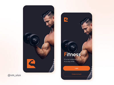 Fitness 3d app appdesign application colorcombination design exercise figma fitness gym halloweenorange mobile mobile app typography ui uiux ux vm uiux workout