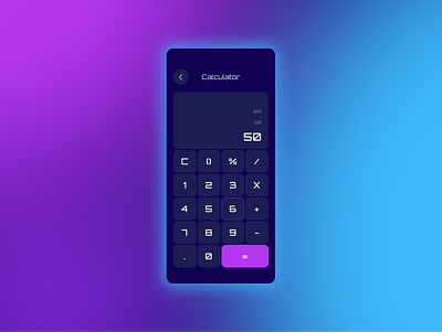 #Daily UI #004 blue calculator daily dailyui design future glow gradient mobile mobileui pink ui ui design uidaily uidesign