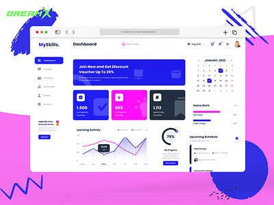 MySkills [Education] app crm crm system design dreamx e learning edtech education educational app figma illustration online courses prototype ui ui design ux ux design web web app web design