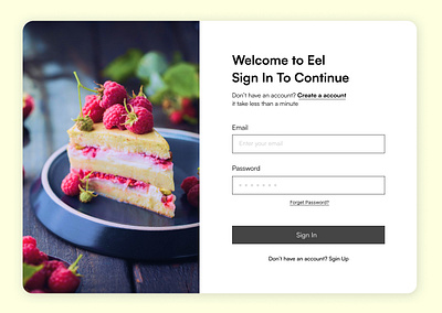 Sign Up Page ui