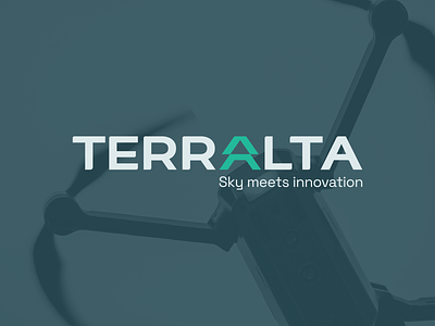 Terralta - Drone Land Surveying adobe illustrator air blue branding design drone fly graphic design green innovation logo logotype minimalist logo sky technology typography vector