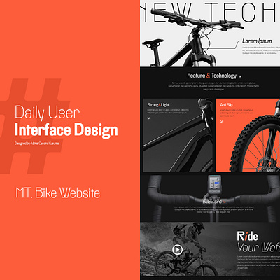 MT. Bike Website #DailyUserInterfaceDesign app branding design graphic design illustration typography ui ux