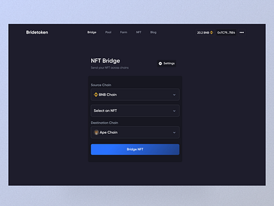 NFT Bridge app design figma ui web3
