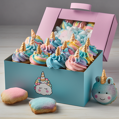 Unicorn bakery package design 3d brand brandidentity branding design doha graphic design illustration ksa kuwait kuwaitcity kuwaitdesign logo mockups package packagedesign qatar saudiarabia unicorn unicorns