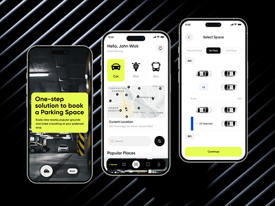 Car Parking App app design booking car app driving filllo gps location location tracker mobile app navigation parking rent route space space parking tracker tracking ui uiux vehicle