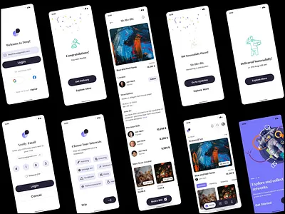 Drop Ui 3d animation branding design graphic design illustration logo motion graphics ui vector