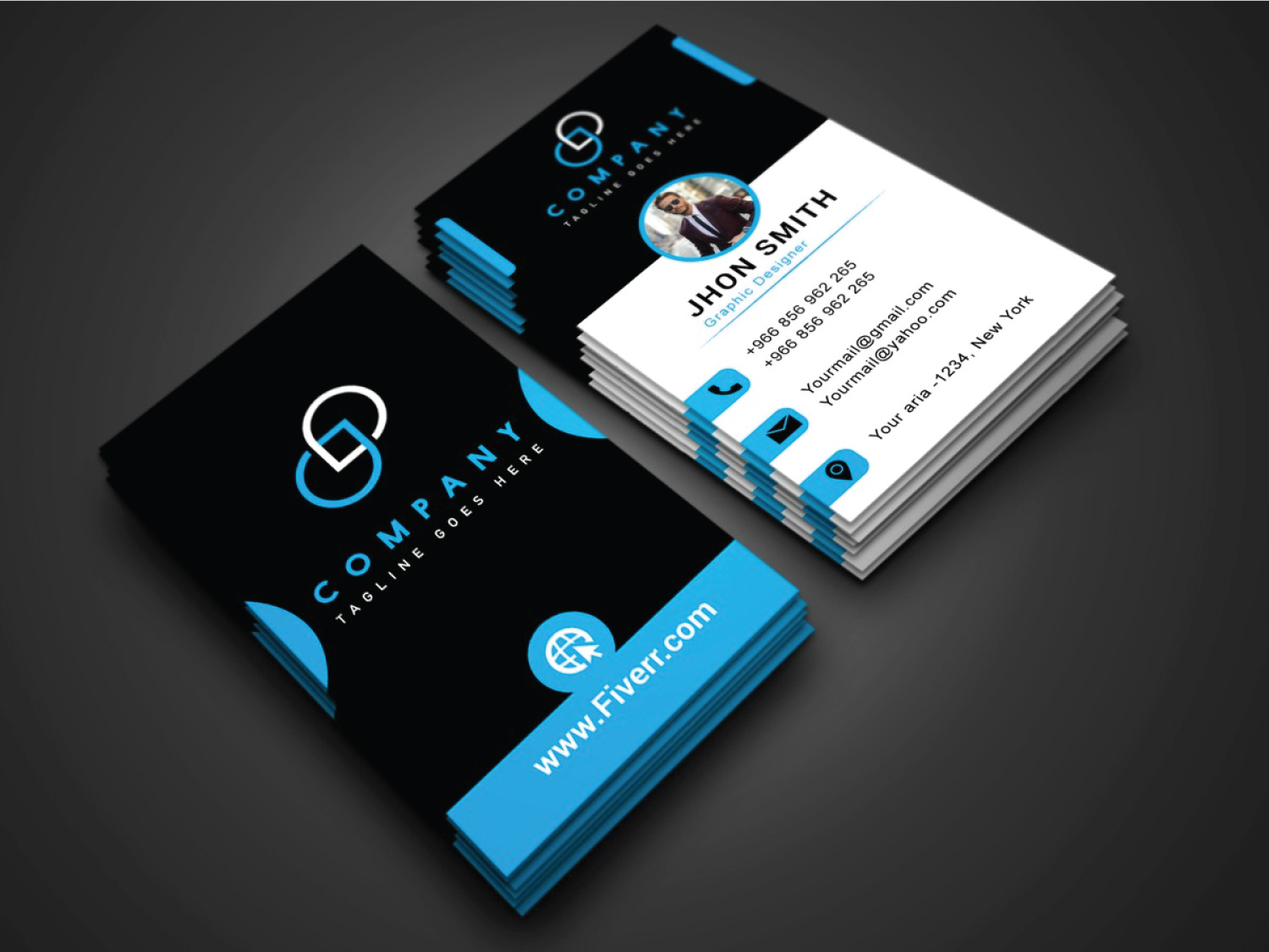 Visiting Card Design Potrait by Md Tuhin on Dribbble