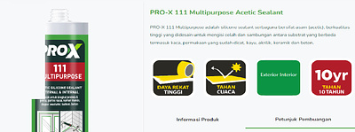 PRO-X 111 Multipurpose Acetic Sealant brand design design illustration logo pro x vector