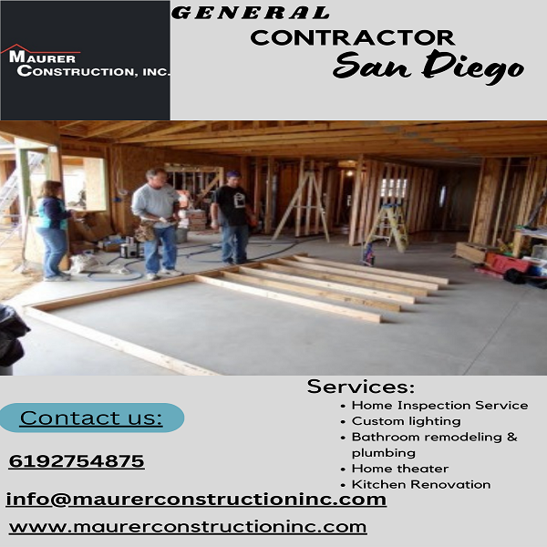 Top 10 General Contractor San Diego Maurer Construction Inc by Maurer