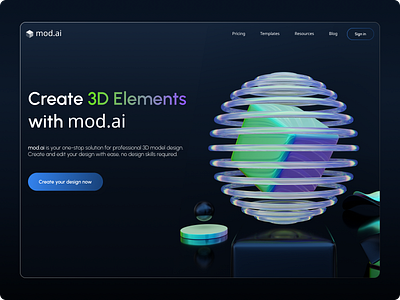 mod.ai - 3D design generator app concept 3d ai app artificial intelligence chat gpt dashboard design figma login logo model sign up trending ui ux vr web web 3.0