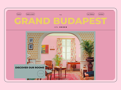 Grand Budapest Hotel design hotel ui website wes anderson
