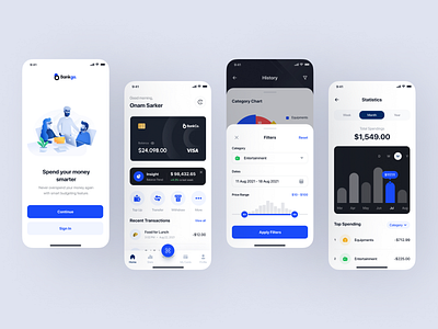 E Wallet App UI Kit transfer bank