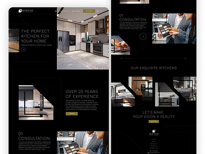 Kitchen & Interior Company Webdesign architect beauty branding company concept consulation design designer figma furniture graphic design house interior kitchen landing project rooms studio ui